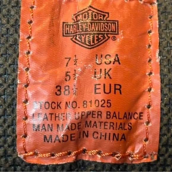 Harley-Davidson Women's Brown Leather Biker Boots Lace Up Size 7 1/2 - Picture 7 of 11